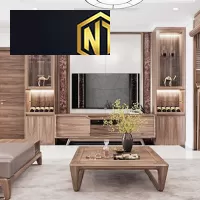 TỦ TRANG TRÍ BẰNG GỖ CAO CẤP CÓ KỆ TV SANG TRỌNG PHÒNG KHÁCH